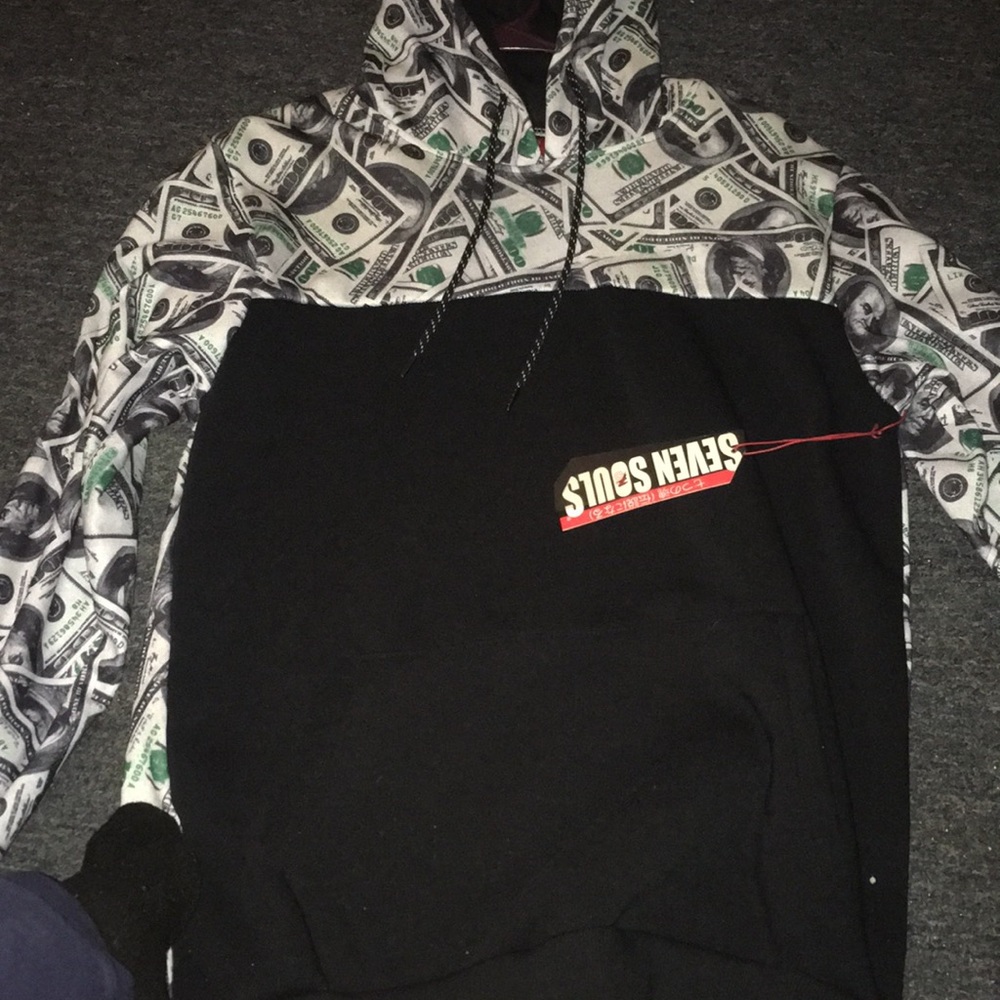 Seven Souls hundred dollar bill money hoodie medium